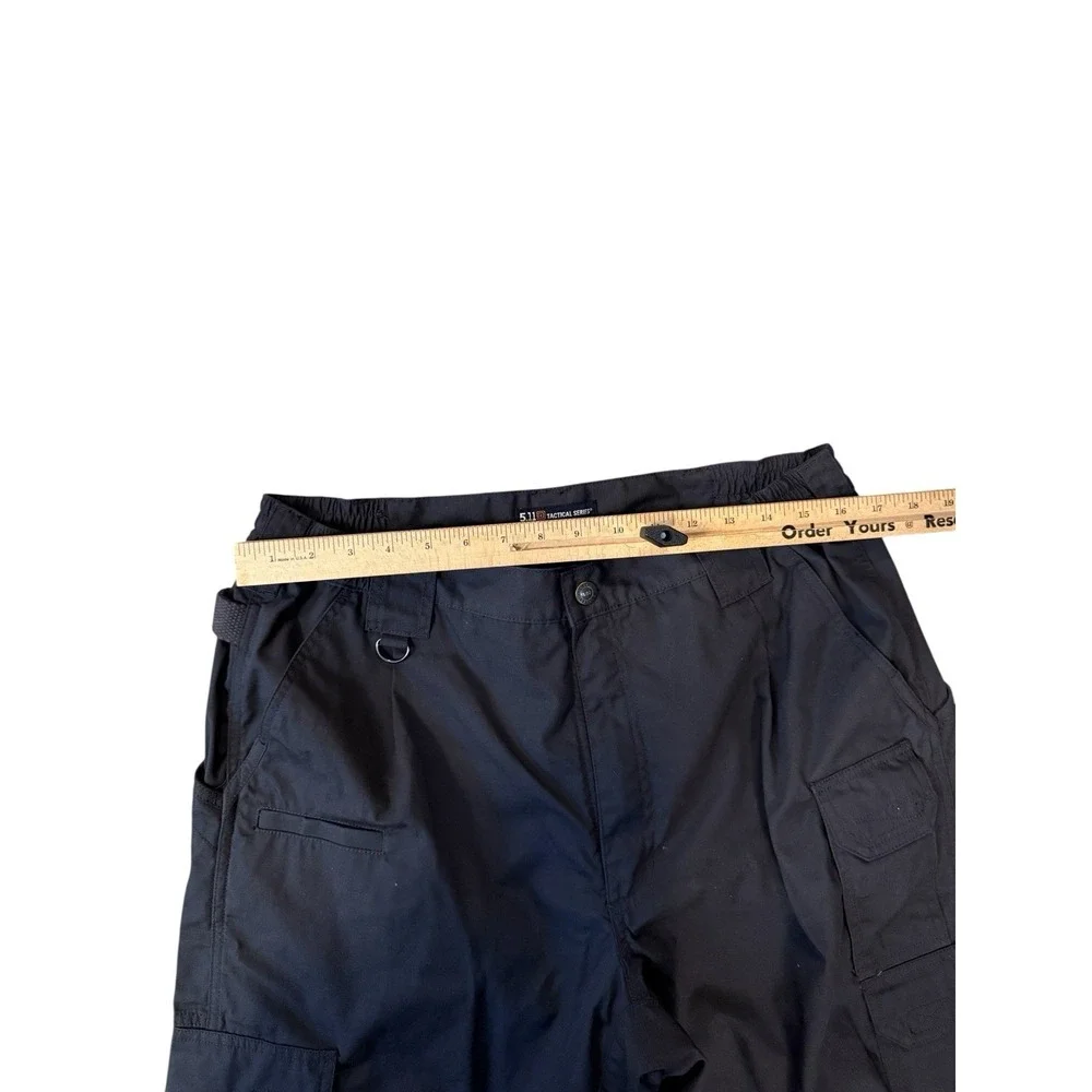 5.11 Tactical Rip Stop Cargo Pants Mens 36x26.5 Straight Black‎ Utility Military
